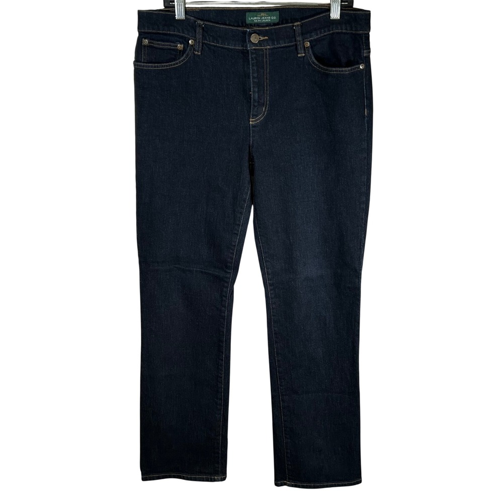 Lauren Jeans Co Ralph Lauren Classic Straight Leg Dark Wash Denim Jeans Size 12